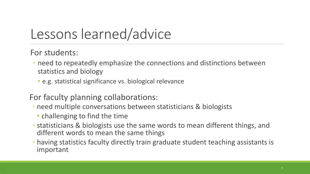 lessons learned advice