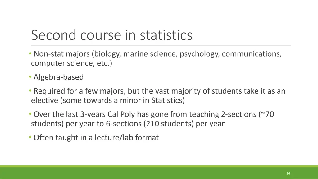 second course in statistics