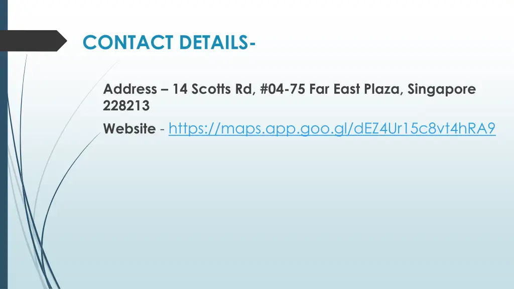 contact details