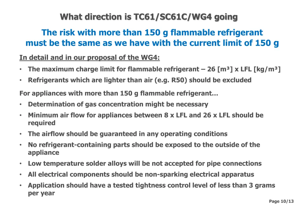 what direction is tc61 sc61c wg4 going
