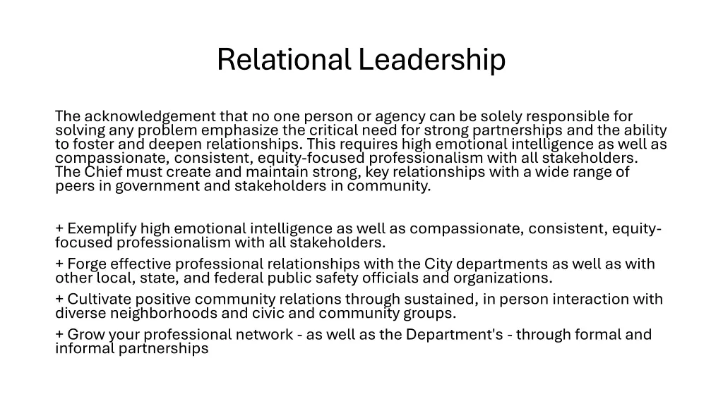 relational leadership