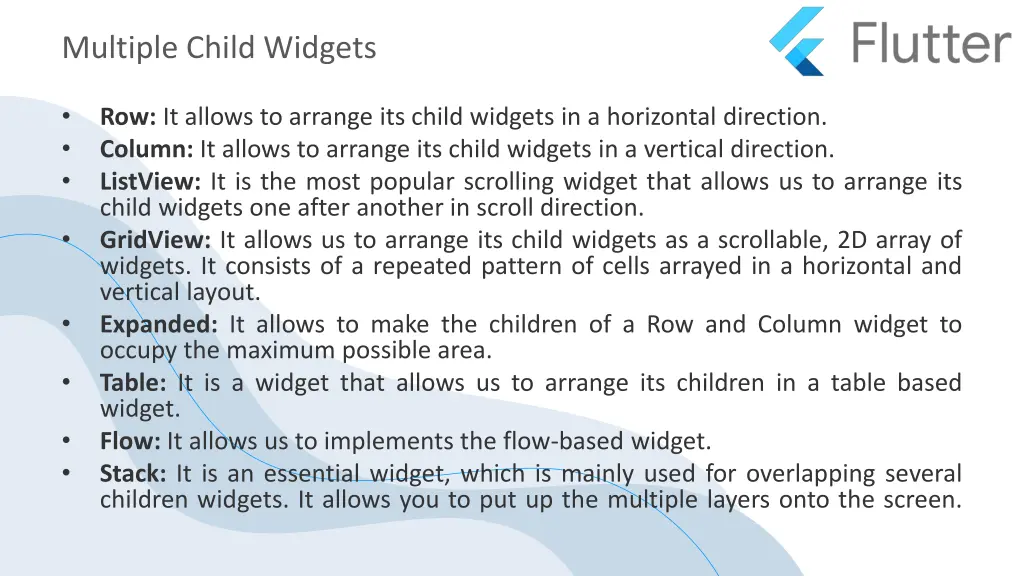 multiple child widgets 1