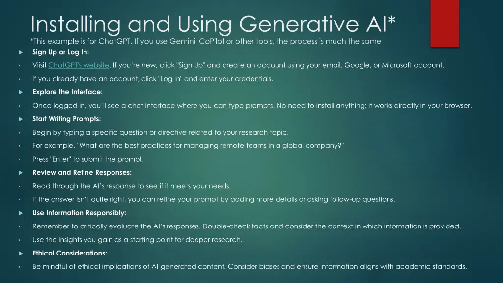 installing and using generative ai this example
