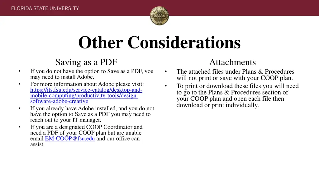 other considerations saving