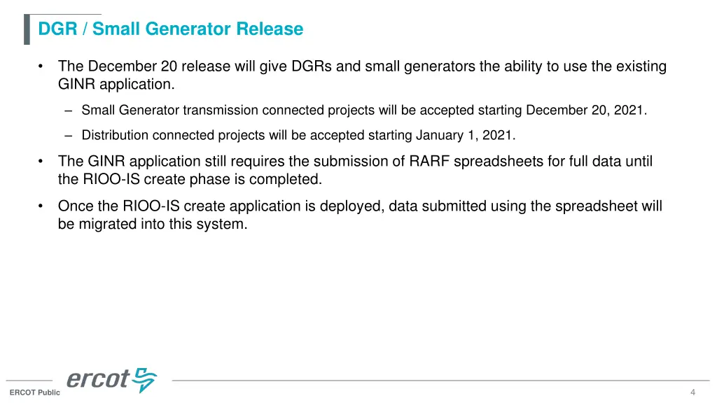 dgr small generator release