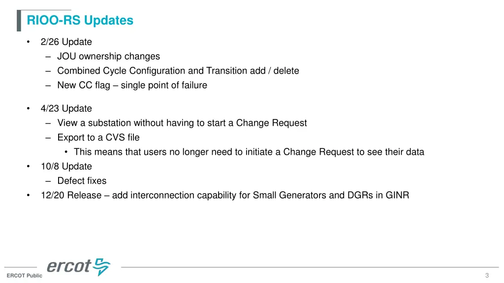 rioo rs updates
