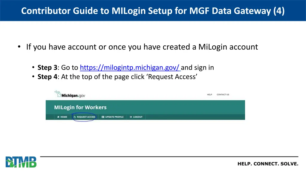 contributor guide to milogin setup for mgf data 3