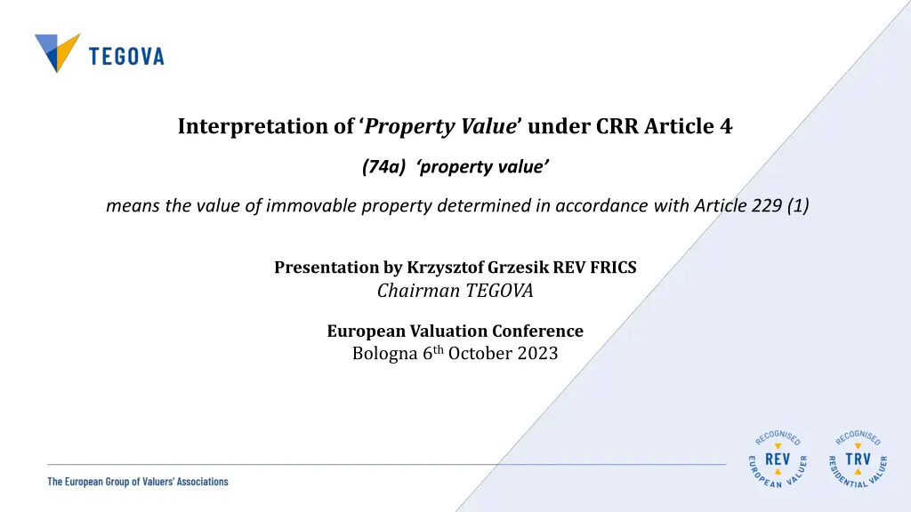 interpretation of property value under