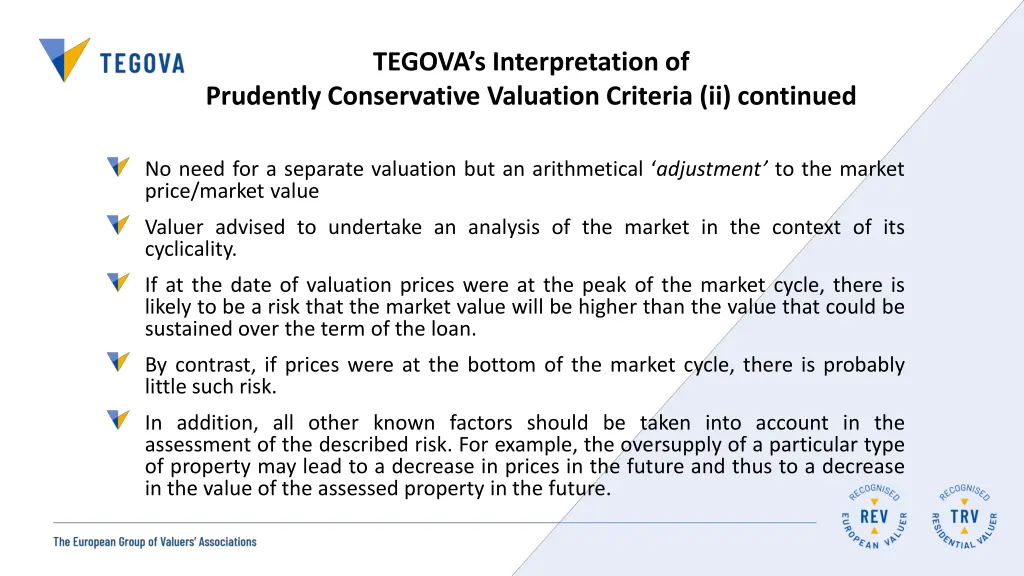 tegova s interpretation of