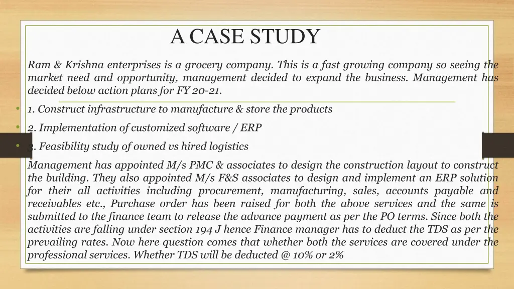 a case study