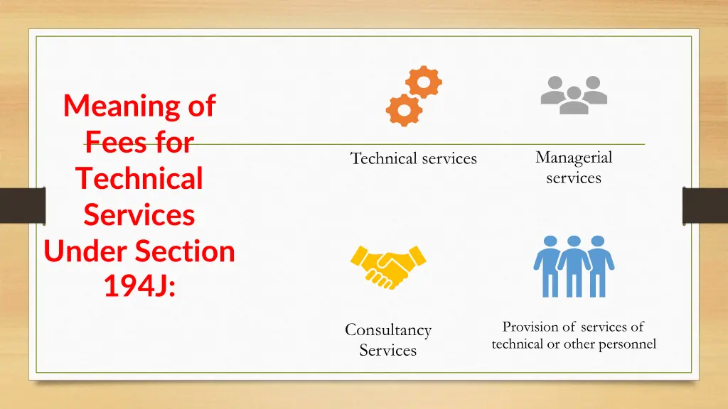 meaning of fees for technical services under