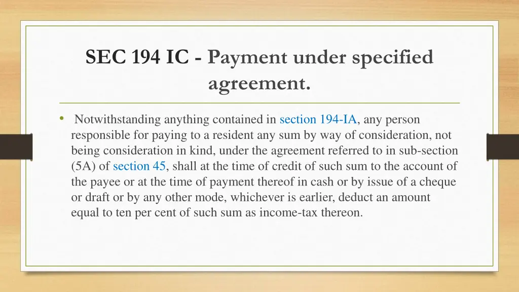 sec 194 ic payment under specified agreement