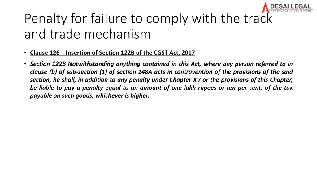 penalty for failure to comply with the track