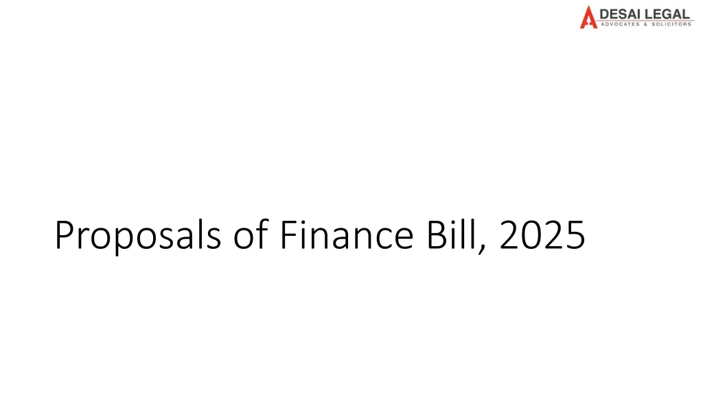 proposals of finance bill 2025