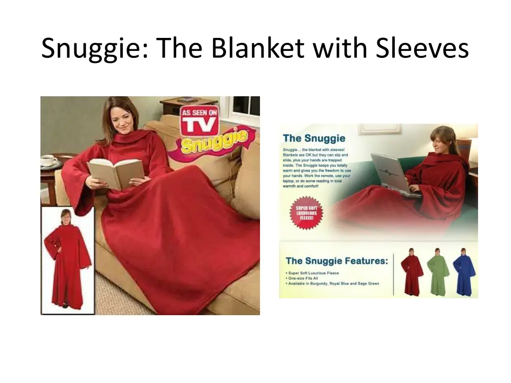 snuggie the blanket with sleeves