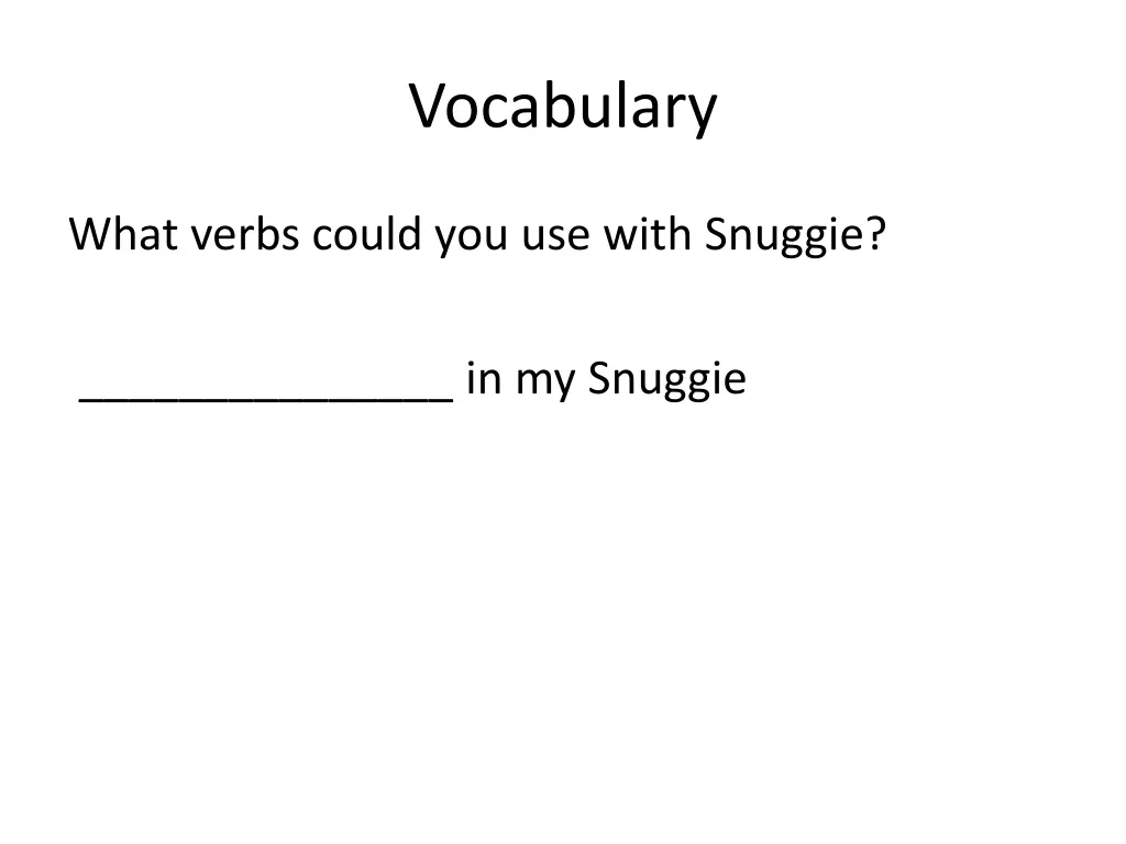 vocabulary