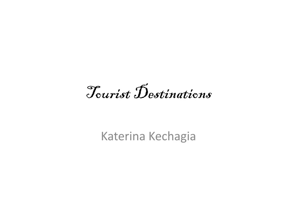 tourist destinations