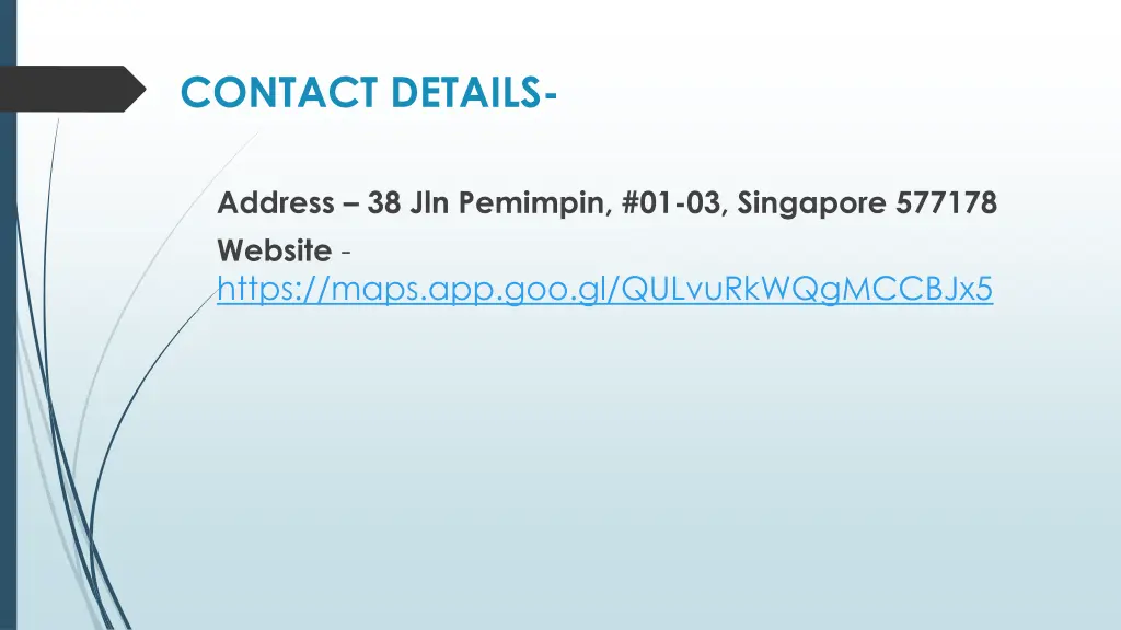 contact details