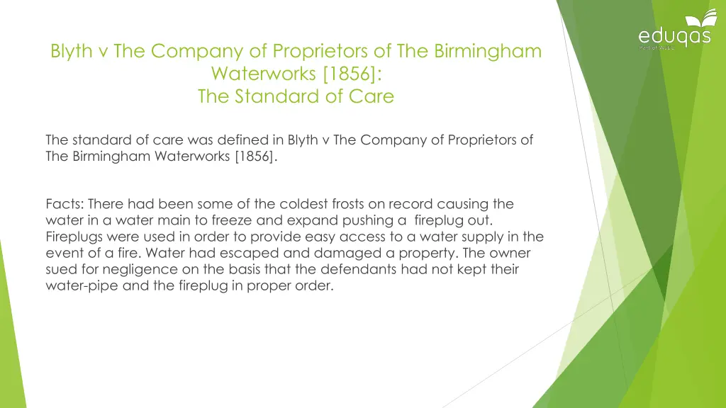 blyth v the company of proprietors