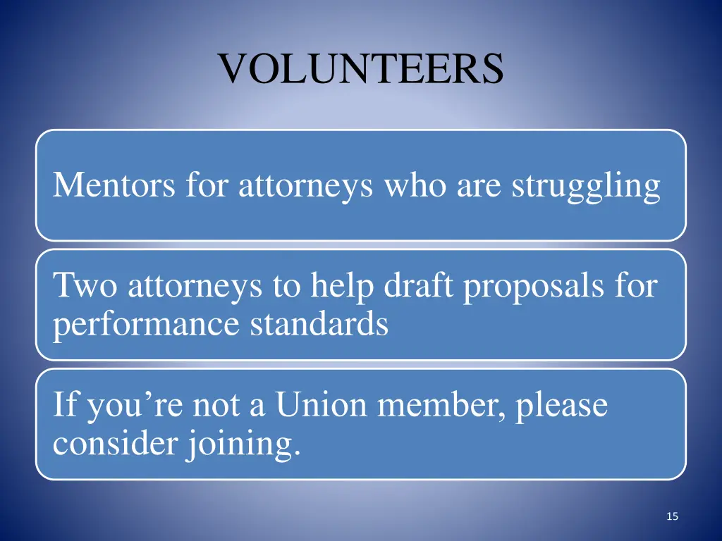 volunteers