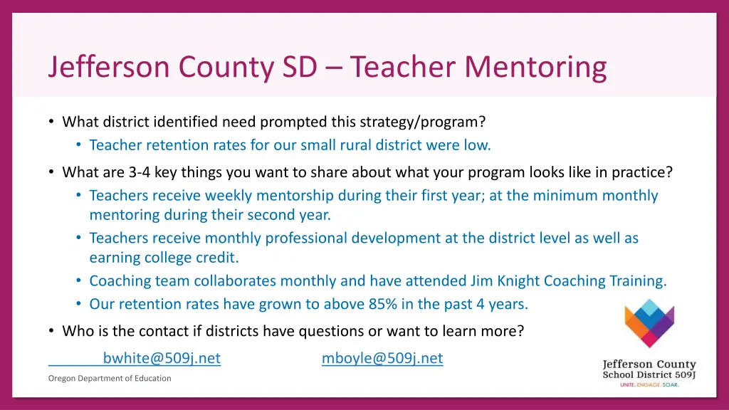 jefferson county sd teacher mentoring