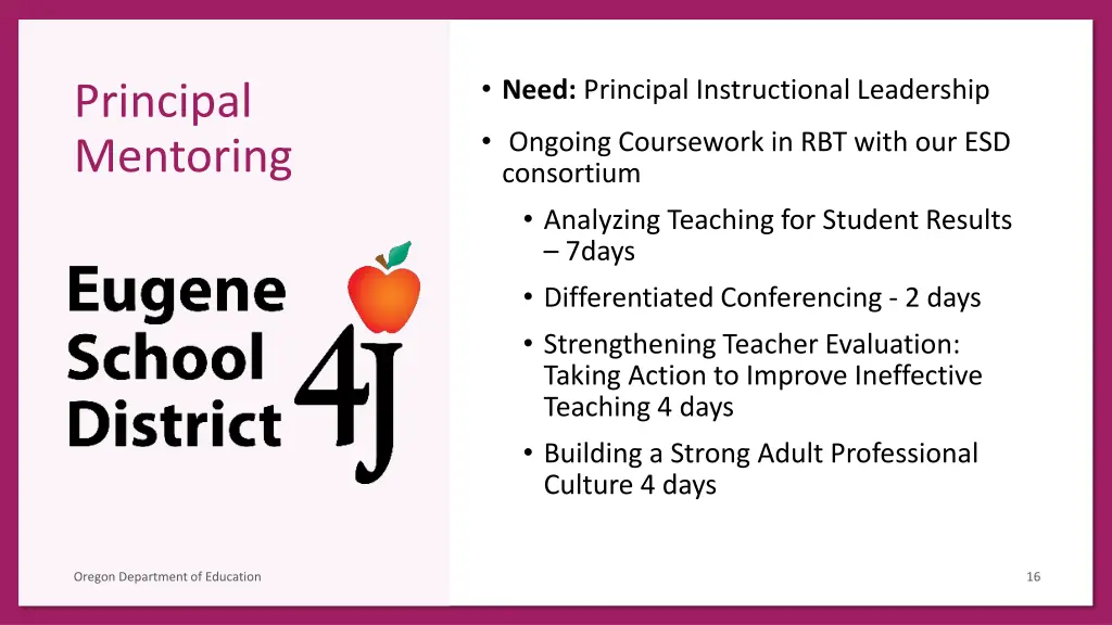 need principal instructional leadership