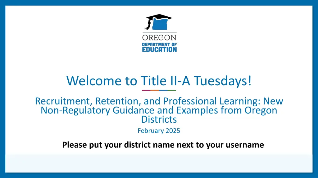welcome to title ii a tuesdays