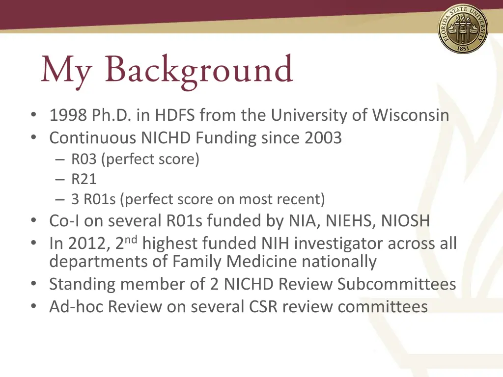 1998 ph d in hdfs from the university