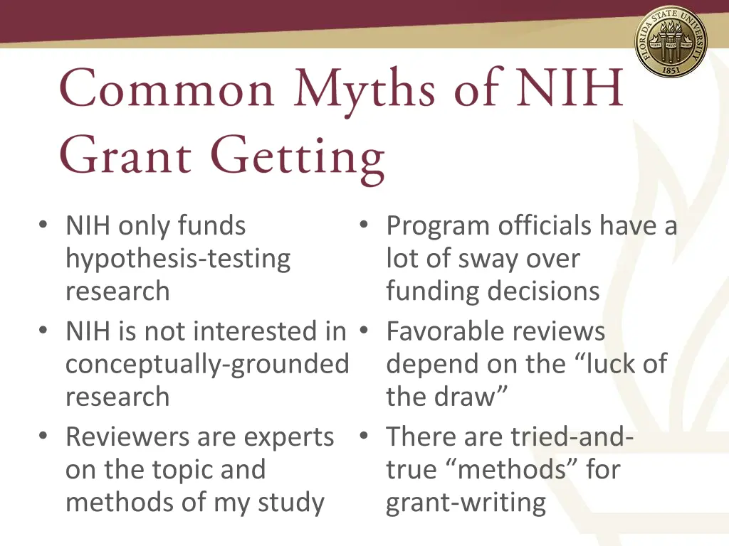 nih only funds hypothesis testing research