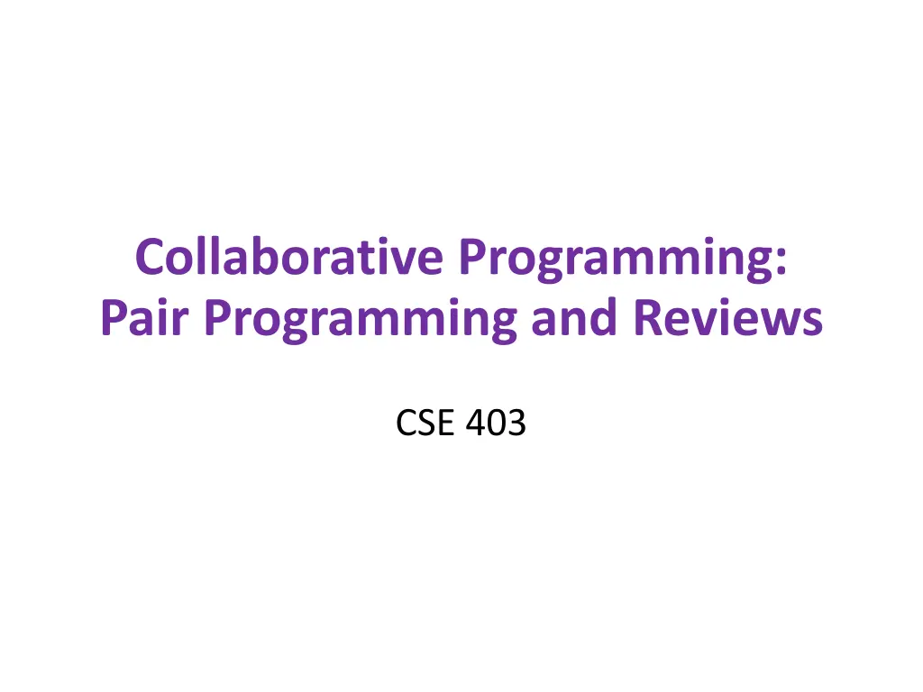 collaborative programming pair programming