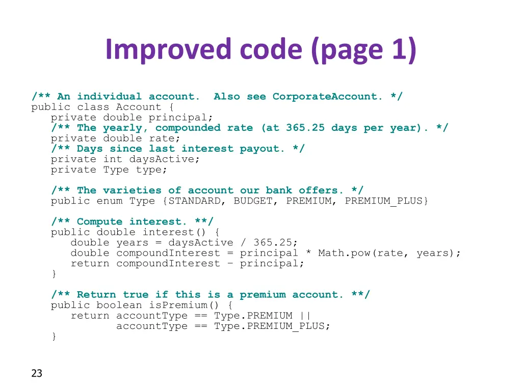 improved code page 1