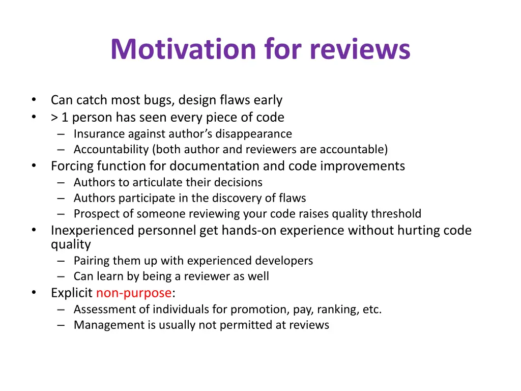 motivation for reviews