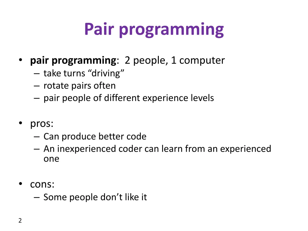 pair programming
