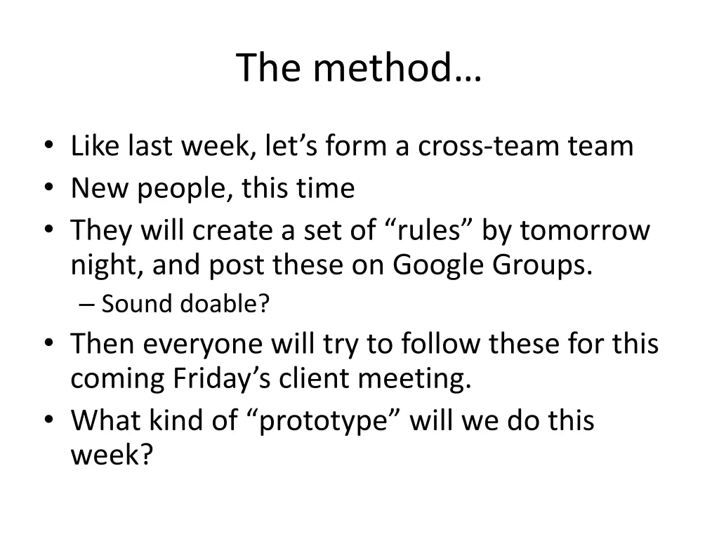 the method