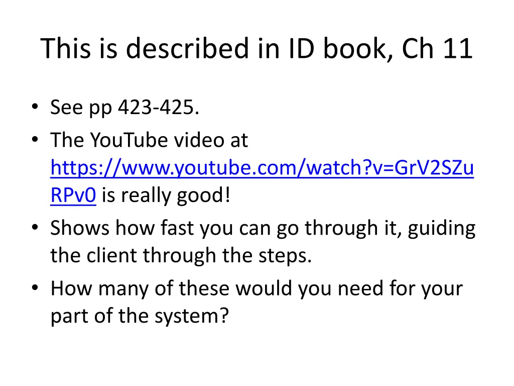 this is described in id book ch 11