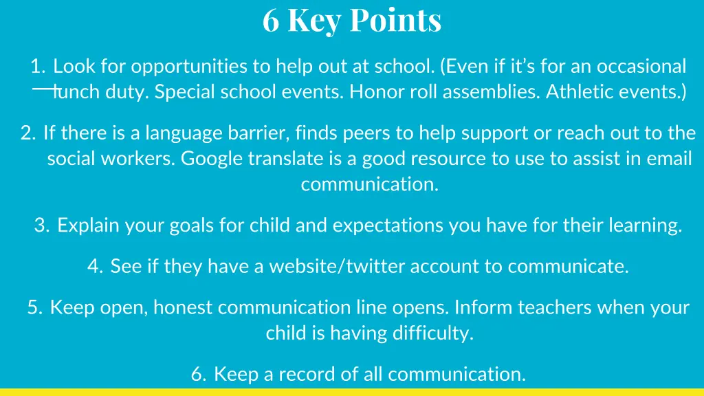 6 key points