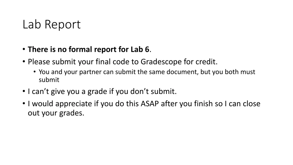 lab report