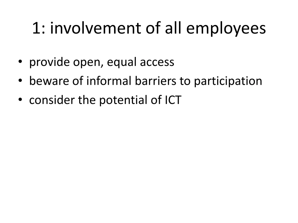 1 involvement of all employees