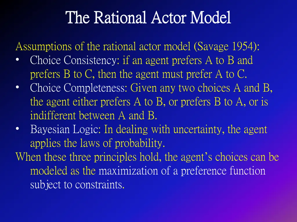 the rational actor model the rational actor model 1