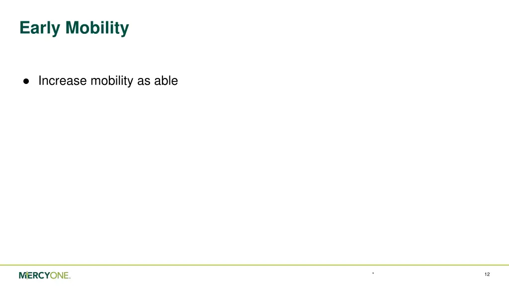 early mobility