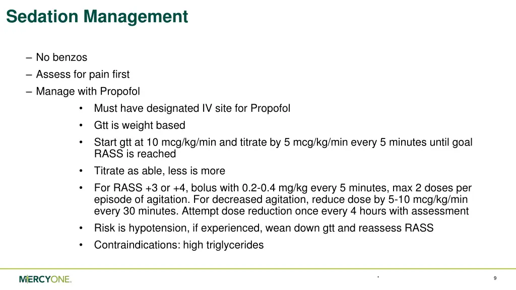 sedation management