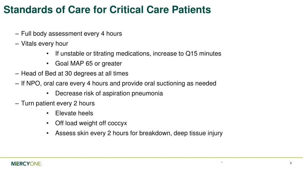 standards of care for critical care patients 1