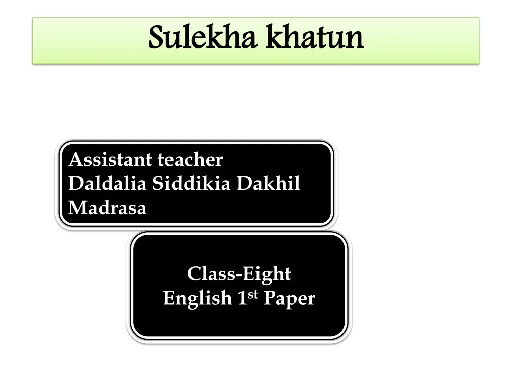sulekha khatun
