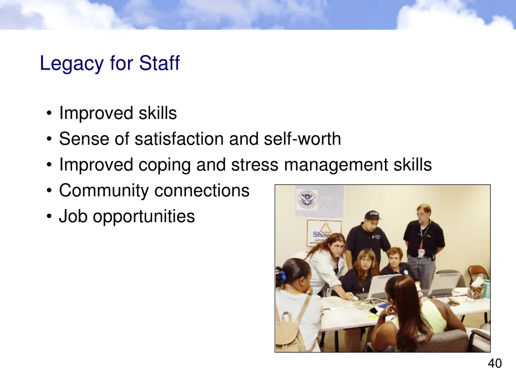 legacy for staff