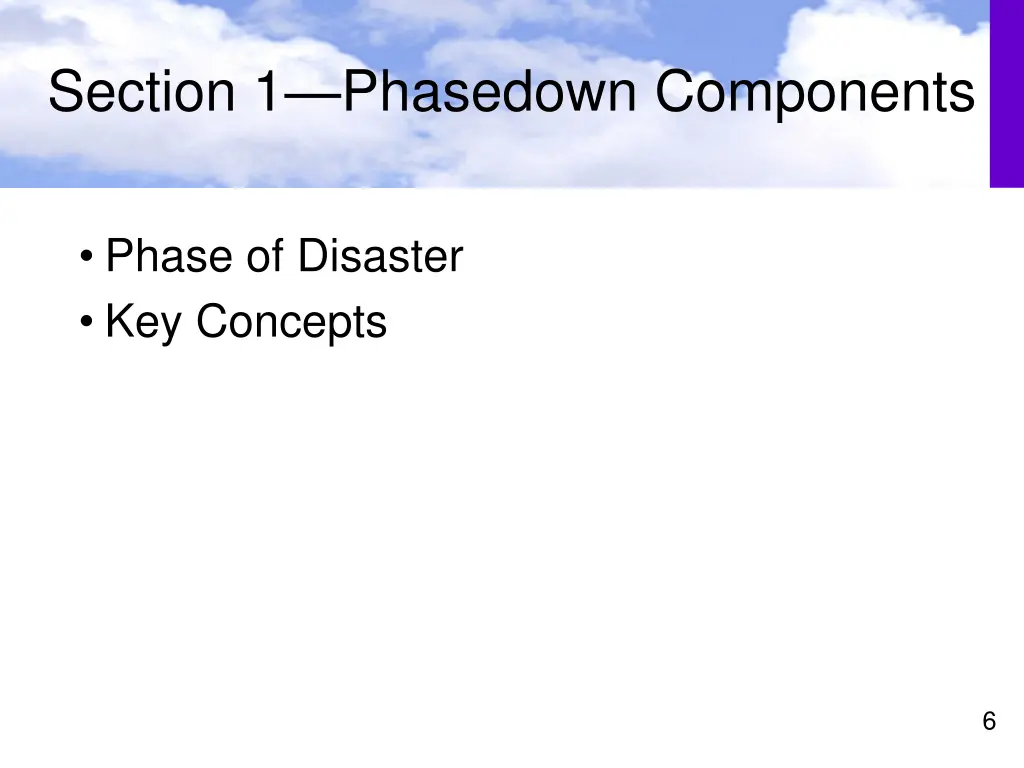 section 1 phasedown components