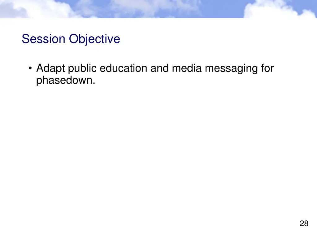 session objective 1