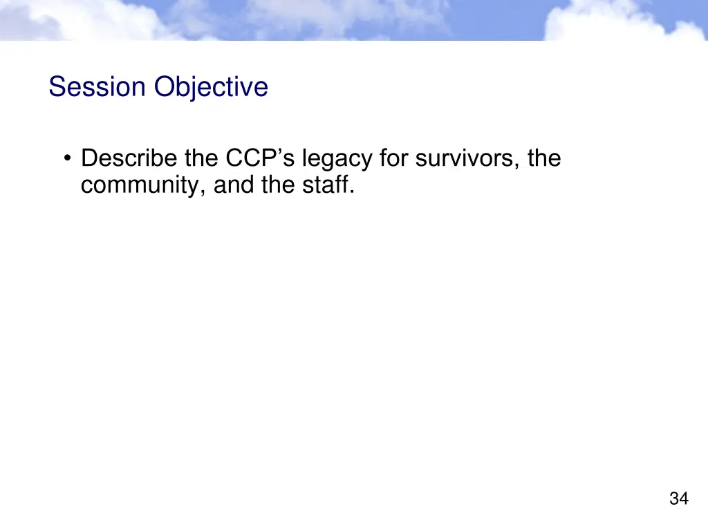 session objective 2