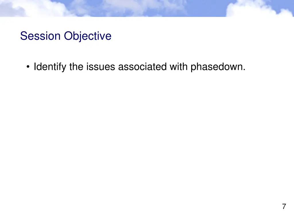 session objective