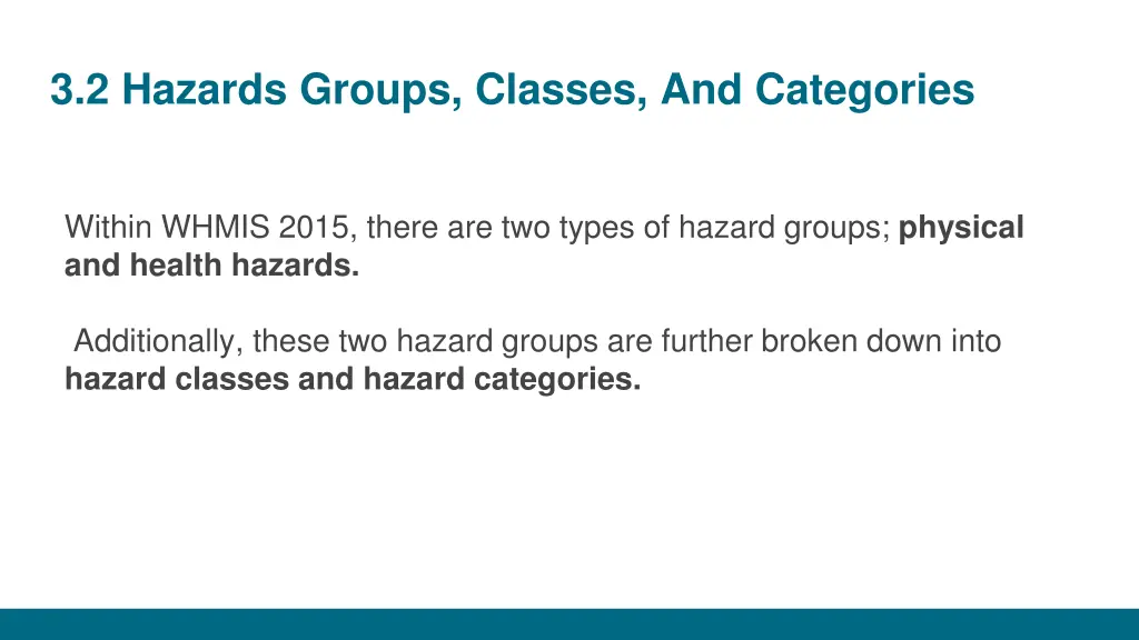 3 2 hazards groups classes and categories