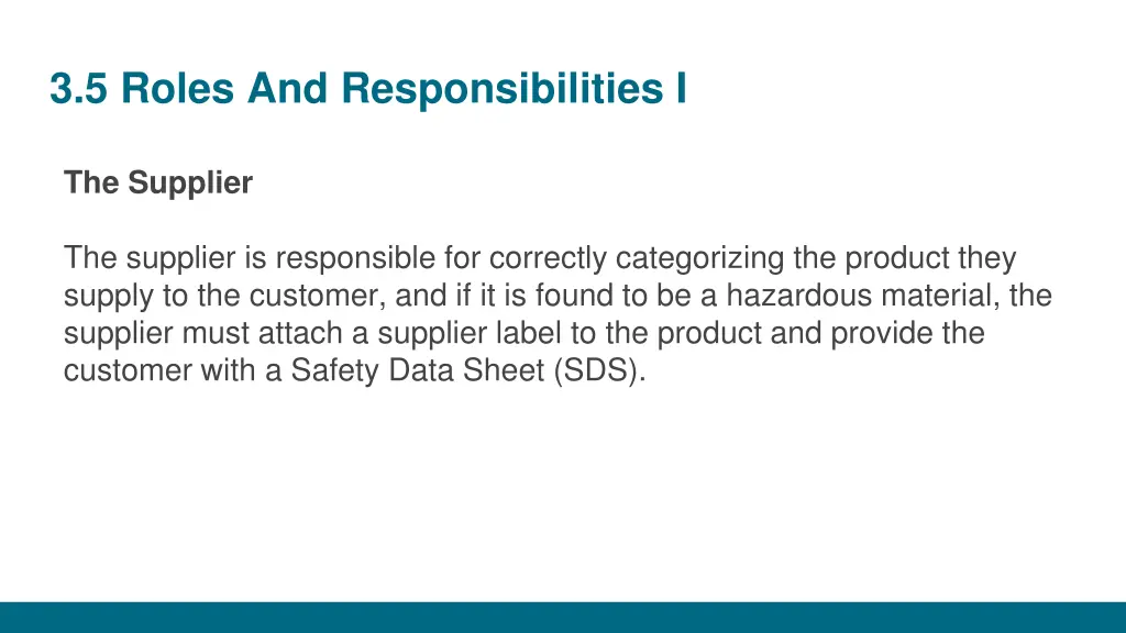3 5 roles and responsibilities i